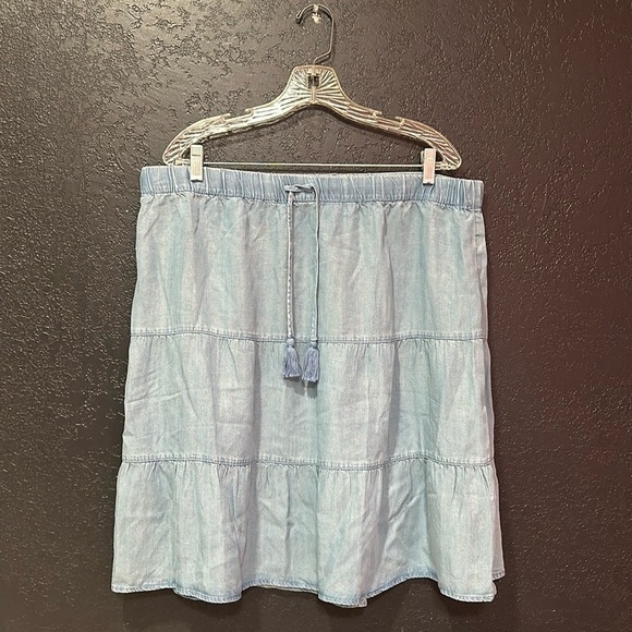 J. JILL Denim Mini Skirt Size XL Tall NWT - Picture 1 of 7